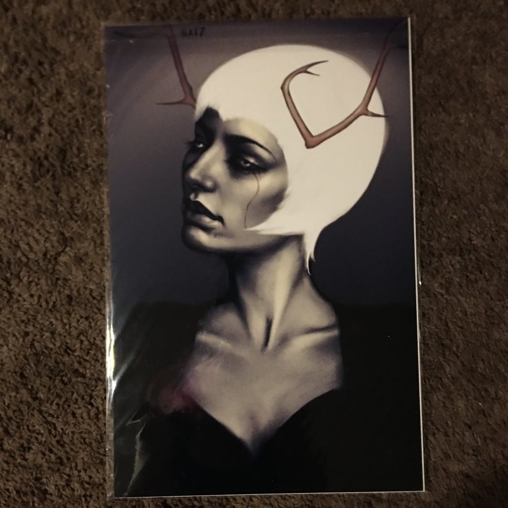 NEW, SIGNED Girl With Antlers